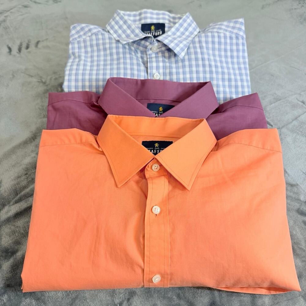 Bundle 3 Stafford Tailored Culture Travel Easy Care Regular Fit Sz XL Multicolor - Picture 2 of 16